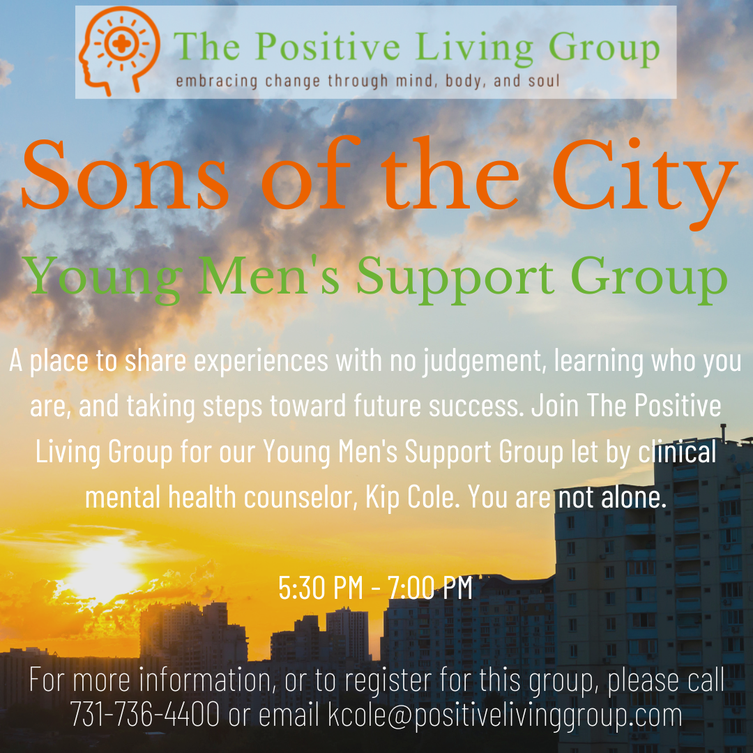 Sons of the City Young Men's Support Group flyer